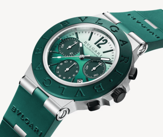 Bvlgari Aluminium 40 mm Green Watch For Men, watch-masters