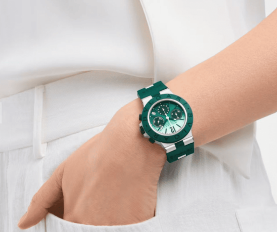 Bvlgari Aluminium 40 mm Green Watch For Men, watch-masters